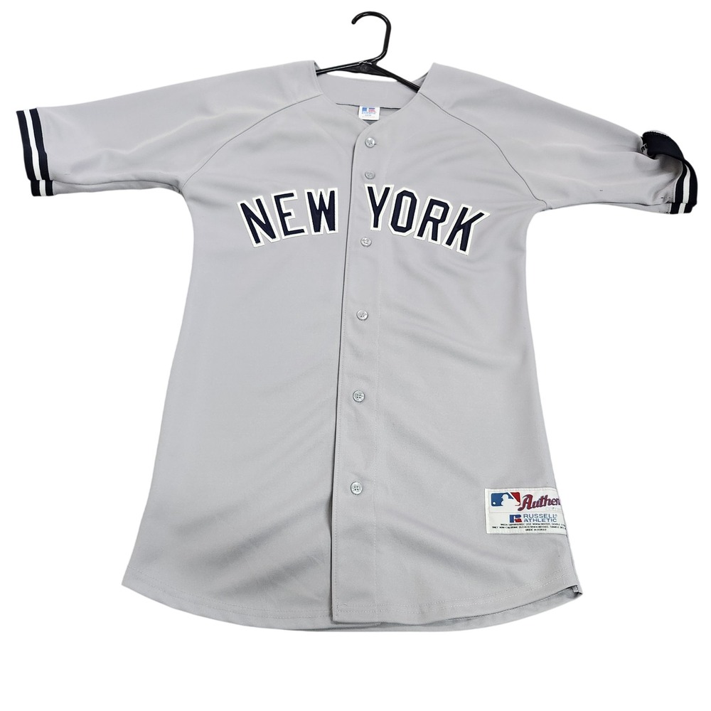 New York Yankees Jersey Boys 20 Gray MLB Baseball Russell Athletic Youth